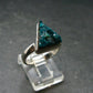 Emerald Green Dioptase Crystal Silver Ring from Congo - 4.25 Grams - Size 7