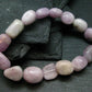 Kunzite Spodumene Genuine Bracelet ~ 7 Inches ~ 12mm Tumbled Beads