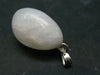 Very Rare White Cryolite 925 Silver Pendant from Greenland - 1.2" - 6.79 Grams