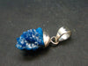 Cavansite Crystal Pendant In Sterling Silver From India - 1.0"