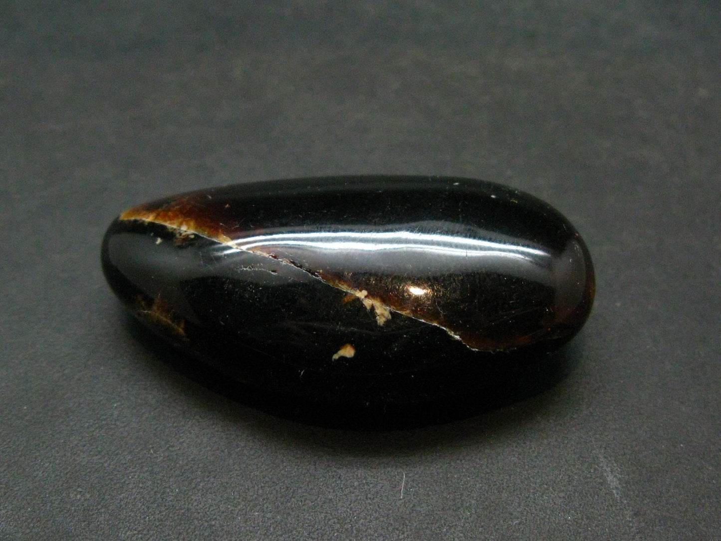 Rare Large Blue Amber Tumbled Piece Fluorescent From Indonesia - 1.6" - 10.04 Grams