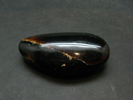 Rare Large Blue Amber Tumbled Piece Fluorescent From Indonesia - 1.6" - 10.04 Grams