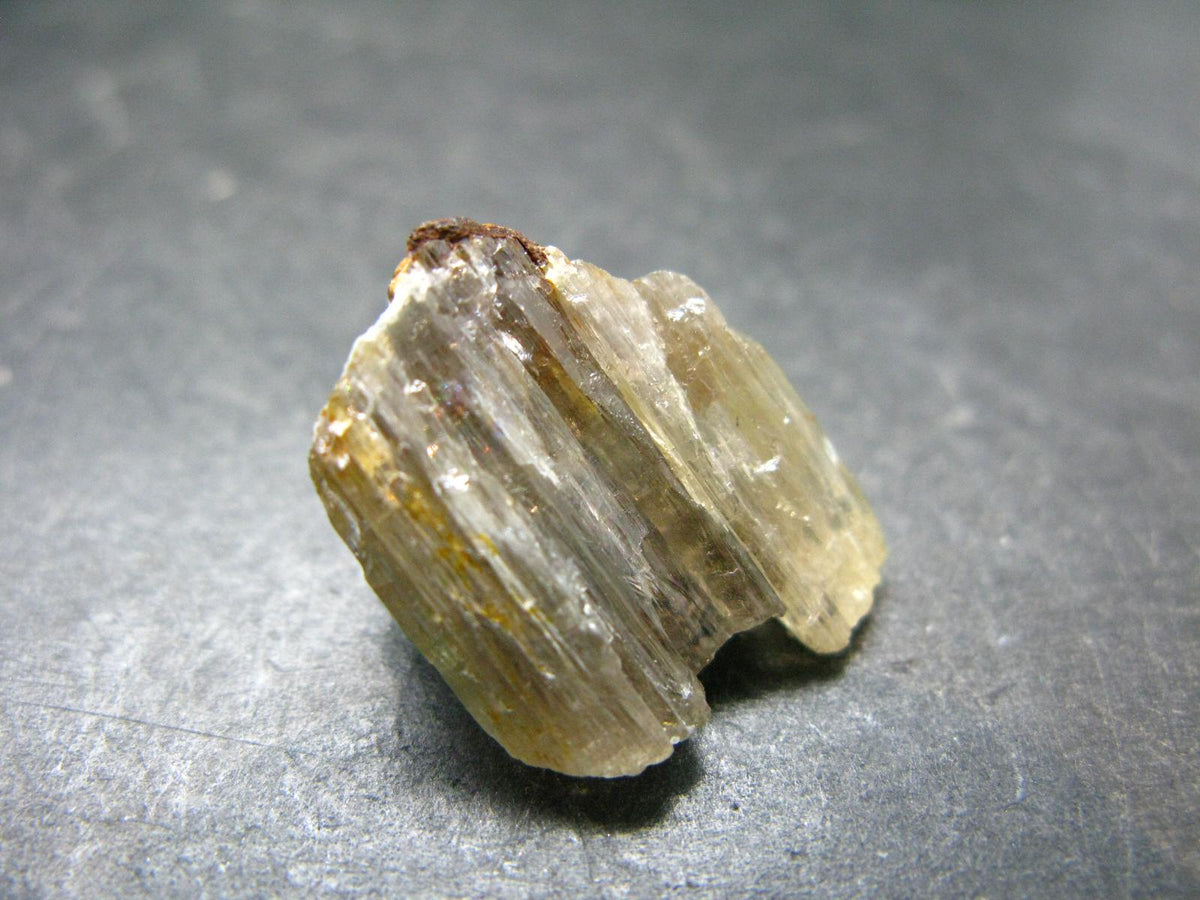 Gem Color Change See-Thru Straw Terminated Crystal Diaspore Crystal Silver Pendant From Turkey - 1.1" - 6.10 Grams