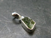 Gem Moldavite Tektite SS Pendant From Czech Republic - 0.7" - 1.0 Grams