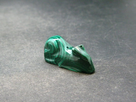 Malachite Rabbit Carving From Congo - 1.1"