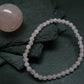 Rose Quartz Genuine Bracelet ~ 7 Inches ~ 4mm Round Beads