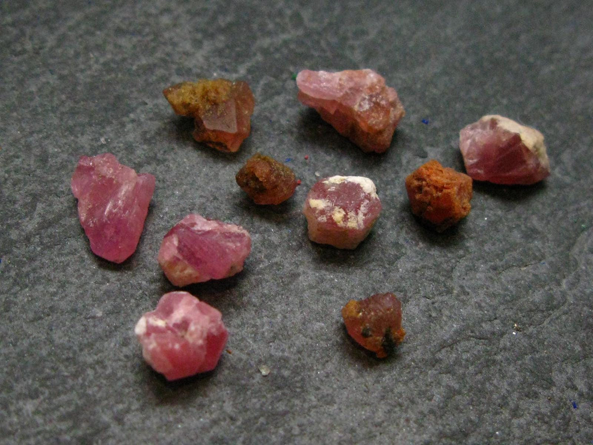 Rare Lot of 10 Pezzottaite Pink Beryl Crystals from Madagascar - 12.85 Carats