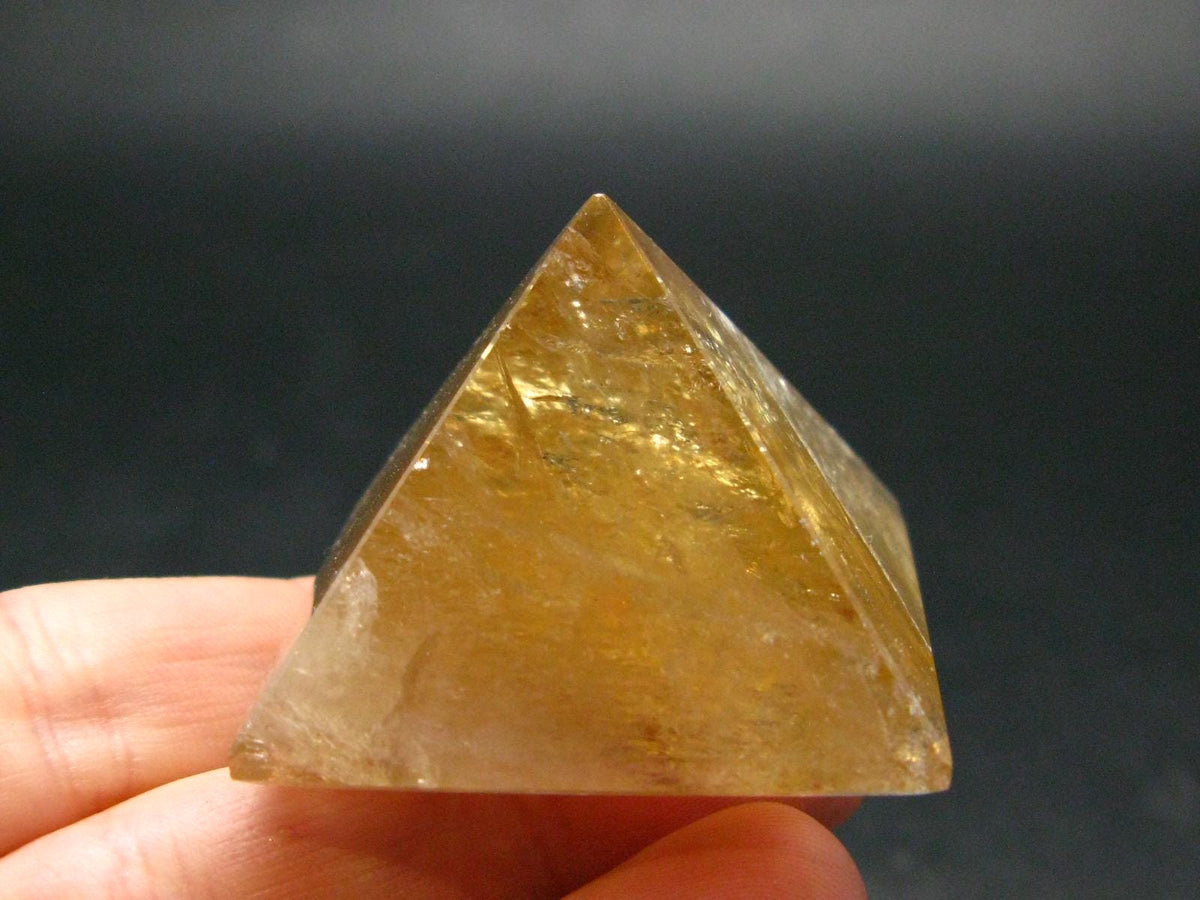 Citrine Unheated Polished Pyramid From Brazil - 1.4" - 41.53 Grams
