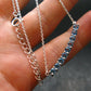 Elegant Genuine Solitaire Sky Blue Topaz Sterling Silver Pendant with CZ From Brazil With Chain - 18" - 3.20 Grams
