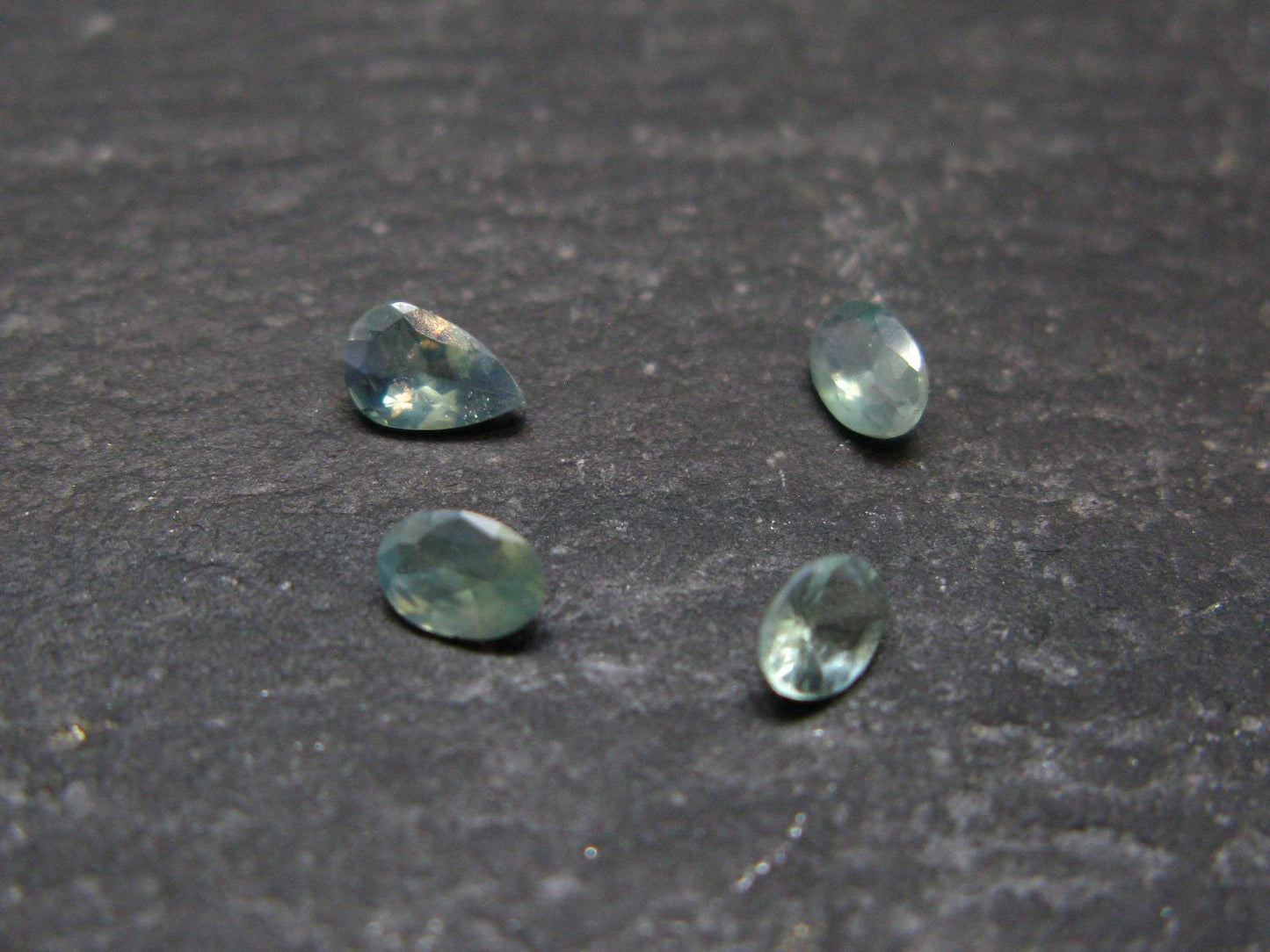 Lot of 4 Alexandrite Chrysoberyl Cut Facetted Gems From Russia - 0.75 Carats Combined