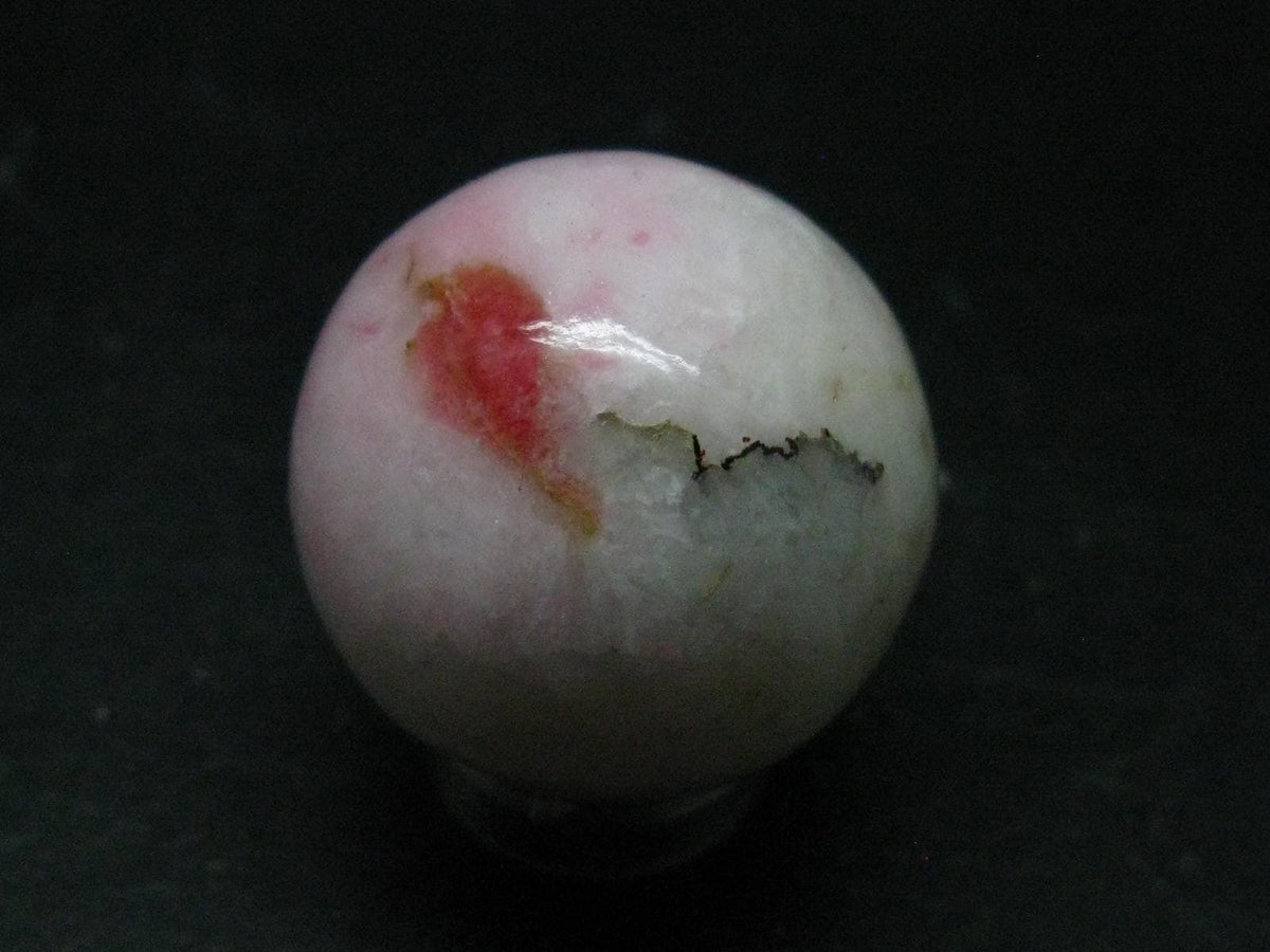 Rare Pink Tugtupite Ball Sphere From Greenland - 24.65 Grams - 1.1"