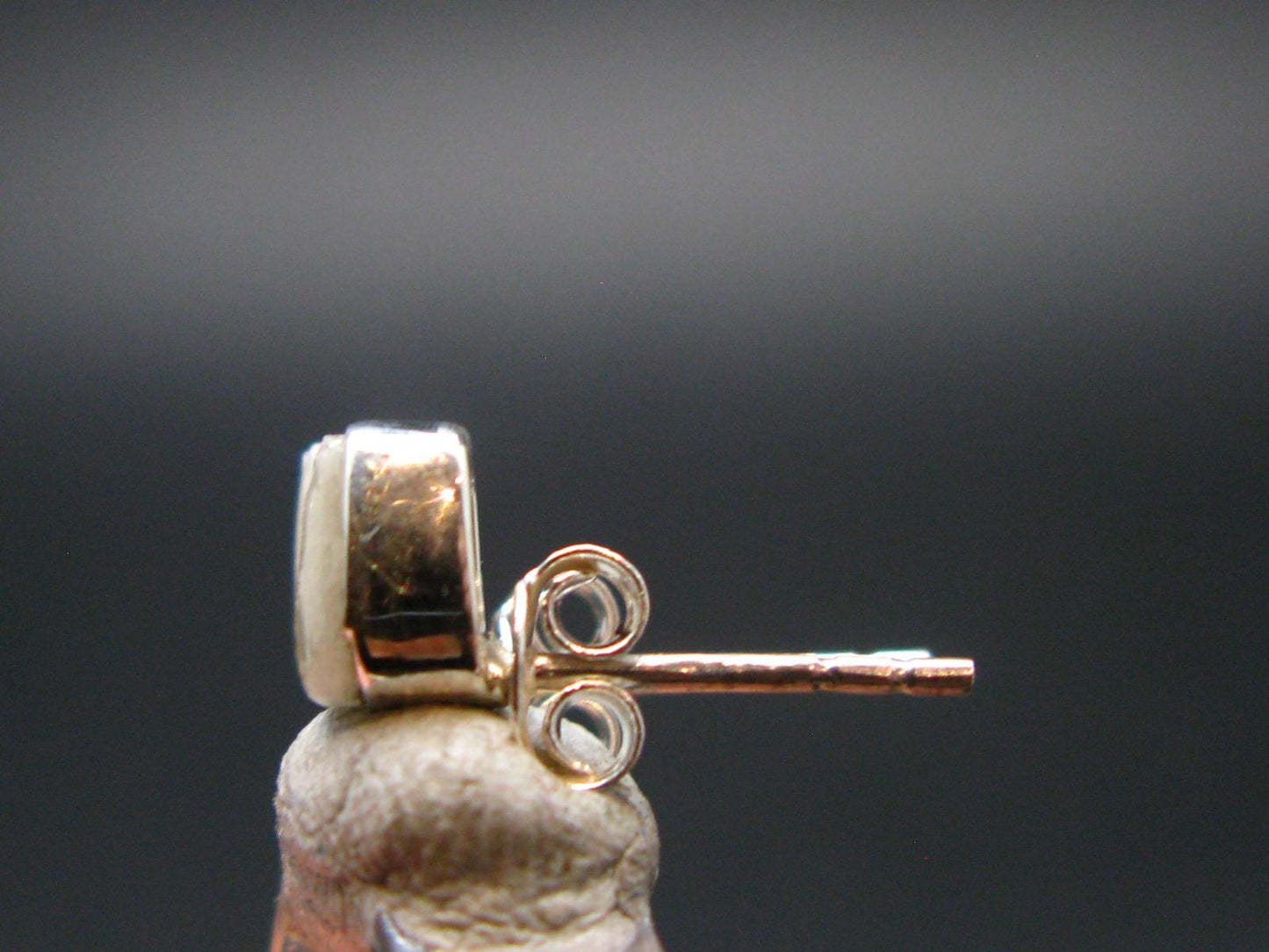 Phenakite Phenacite Silver Stud Earrings From Nigeria - 1.23 Grams