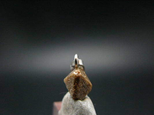 Rare Zircon Crystal Silver Pendant From Tanzania - 0.7" - 1.06 Grams