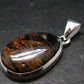 Natural Pietersite Polished Silver Plated Pendant from Namibia - 1.4" - 5.32 Grams