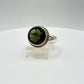 Natural Moldavite Ring | Genuine Green Tektite from Czech Republic | Transformation & Healing Crystal Jewelry - Size 9.5