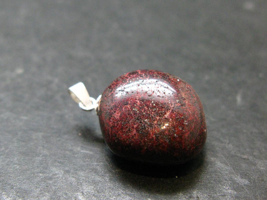 Red Cinnabar Cinabar Tumbled Pendant From Spain - 7.29 Grams - 1.0"