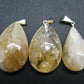 Merchant Stone!! Lot of 3 Natural Yellow Citrine Pendants from Brazil