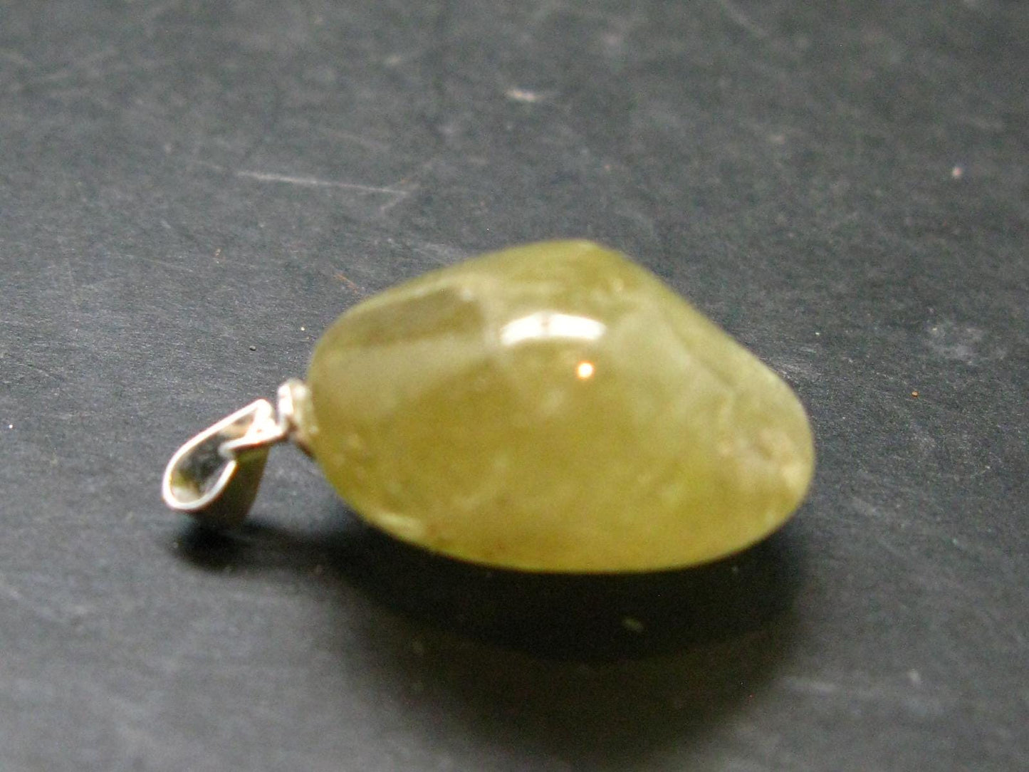 Large Gold Apatite Tumbled Pendant from Mexico - 8.0 Grams - 1.1"