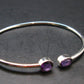 Natural Faceted Amethyst Bracelet 925 Sterling Silver - 7.5" - 4.0 Grams