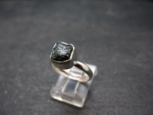 Blue Lazulite Silver Ring From Pakistan - Size 7 - 2.25 Grams