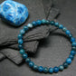 Neon Blue Apatite Genuine Bracelet ~ 7 Inches ~ 6mm Round Beads