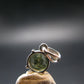 Moldavite Tektite Silver Pendant from Czech Republic - 0.6" - 0.95 Grams
