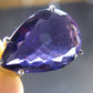 Large Genuine Rich Purple Faceted Amethyst Sterling Silver Pendant From Brazil - 1.2" - 4.65 Grams