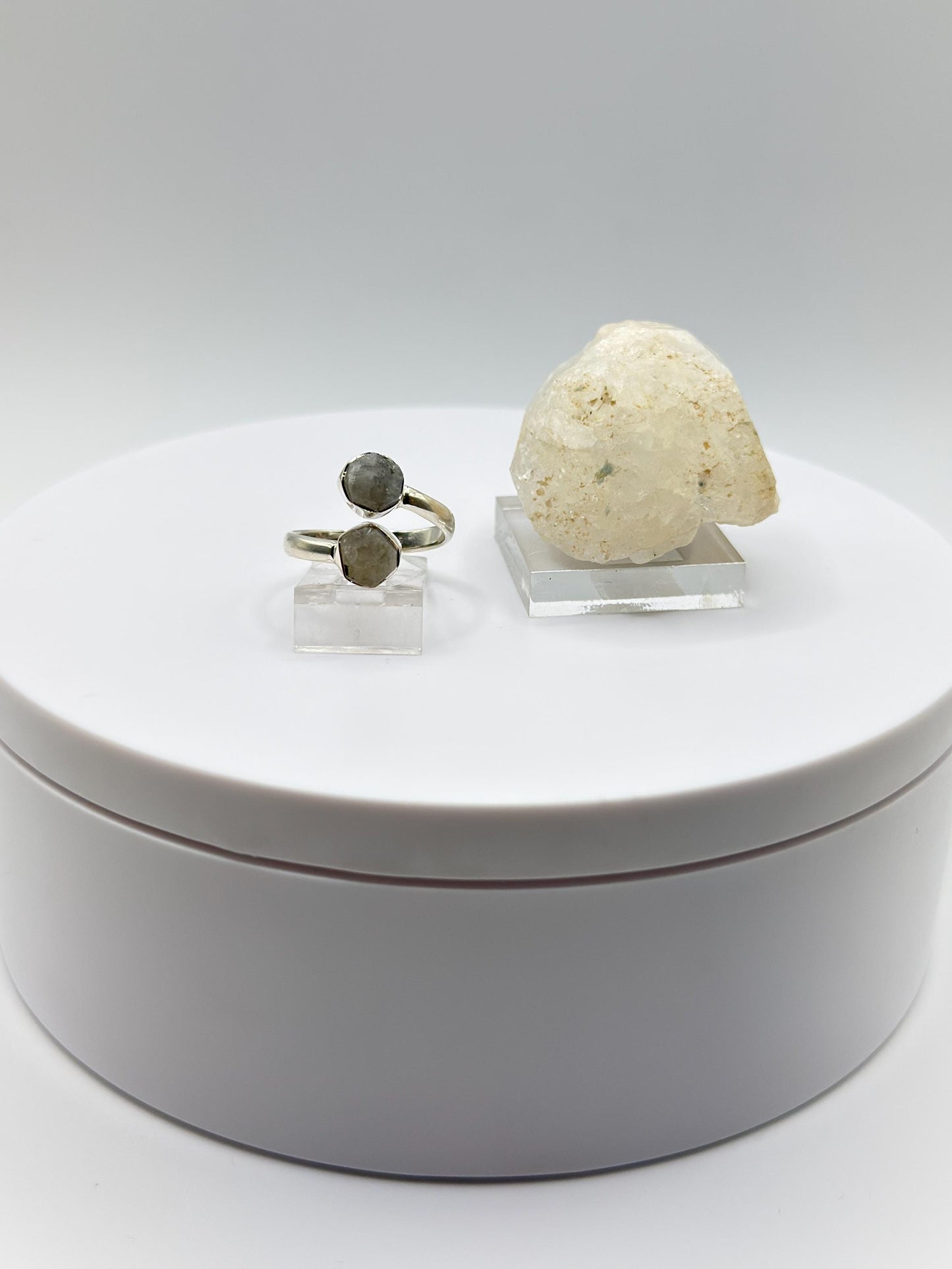 Natural Phenakite (Phenacite) Crystal Ring in Sterling Silver - Size 7