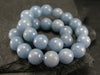 Angelite Anhydrite Genuine Bracelet ~ 7 Inches ~ 8mm Round Beads