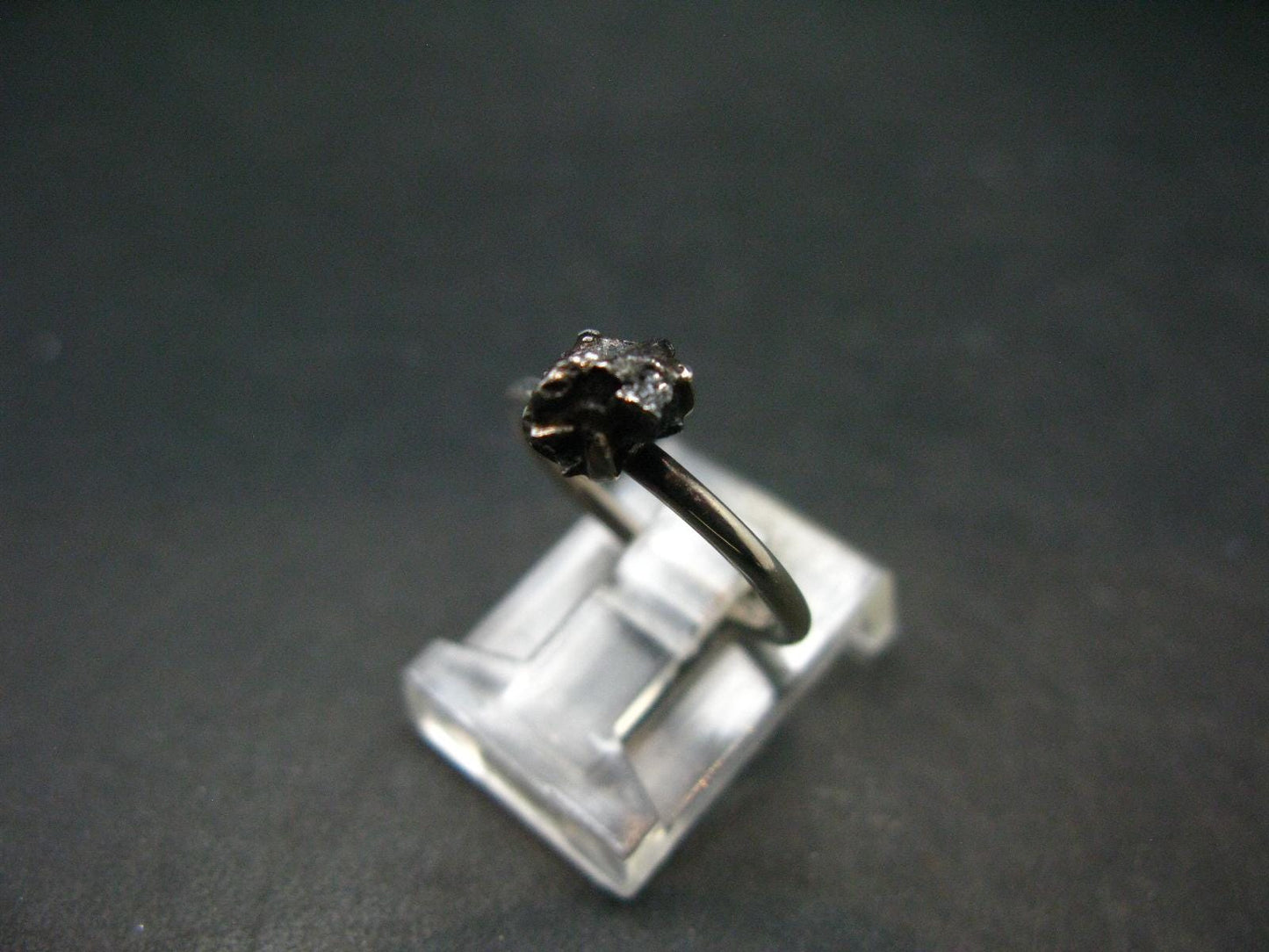 Meteorite Campo Del Cielo Argentina Sterling Silver Ring - 1.83 Grams - Size 4