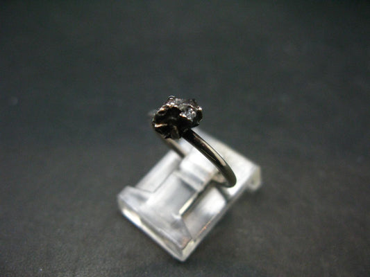 Meteorite Campo Del Cielo Argentina Sterling Silver Ring - 1.83 Grams - Size 4
