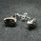 Raw Campo Del Cielo Meteorite Stud Earrings In Silver From Argentina