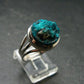 Emerald Green Dioptase Crystal Silver Ring from Congo - 5.44 Grams - Size 8