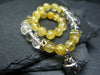 Citrine & Quartz Genuine Bracelet ~ 7 Inches ~ 8mm Round Beads