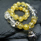 Citrine & Quartz Genuine Bracelet ~ 7 Inches ~ 8mm Round Beads