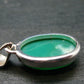 Rich Green Chrysoprase Silver Pendant From Australia - 1.2" - 4.73 Grams