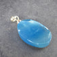 Lemurian Aquatine Blue Calcite Silver Pendant from Argentina - 1.5" - 6.88 Grams