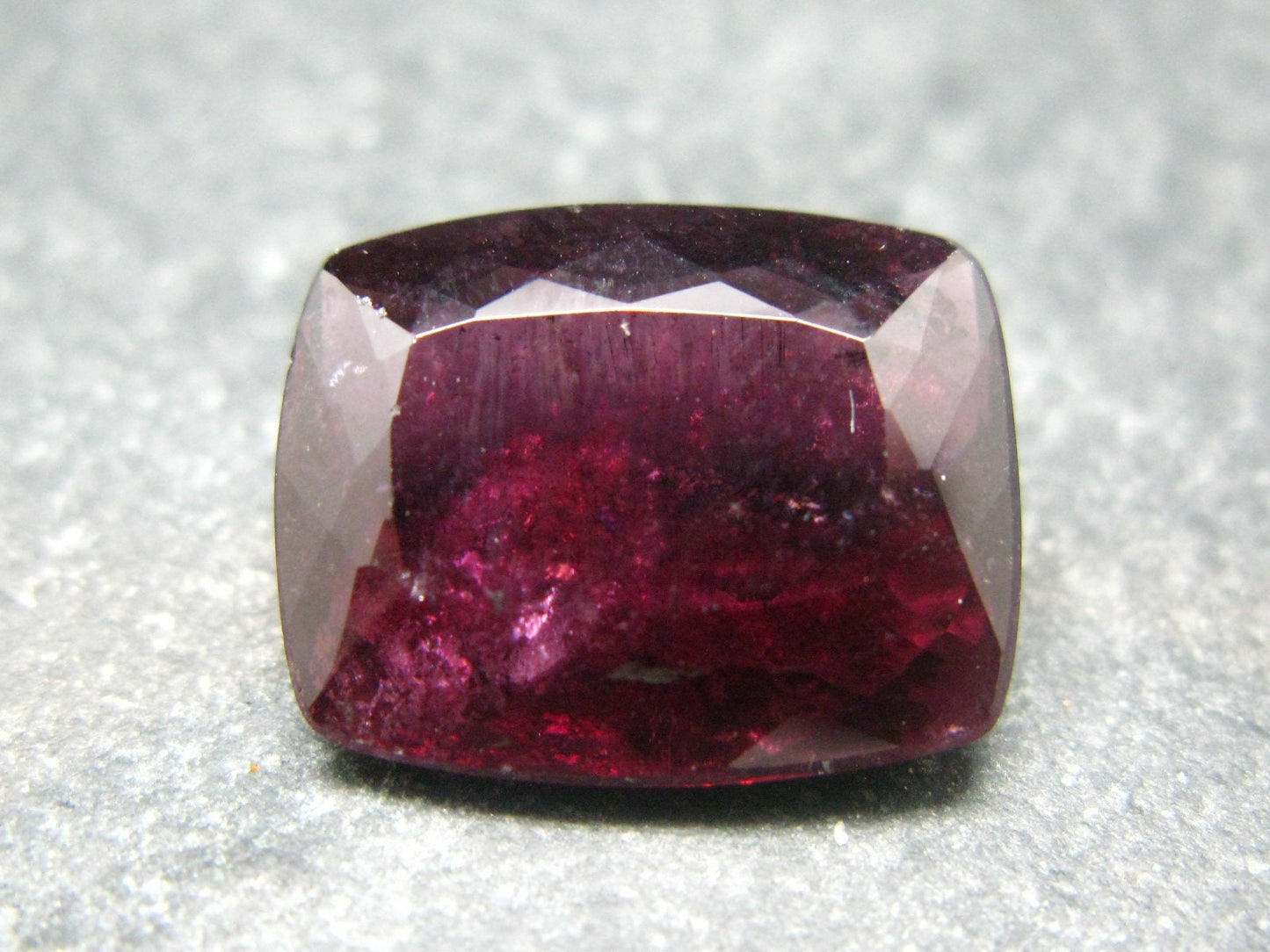 Red Tourmaline Cut Stone Gem From Brazil - 10.92 Carats - 15x12mm