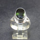 Moldavite Tektite Facetted Silver Ring from Czech Republic - Size 9.5 - 7.06 Grams