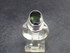 Moldavite Tektite Facetted Silver Ring from Czech Republic - Size 9.5 - 7.06 Grams