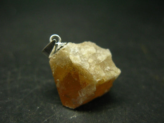 Scheelite Crystal Silver Pendant From China - 1.0" - 13.3 Grams