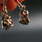Raw Campo Del Cielo Meteorite Earrings In Silver From Argentina - 6.96 Grams