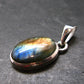 Labradorite Pendant In 925 Sterling Silver From Madagascar - 1.1'' - 3.14 Grams