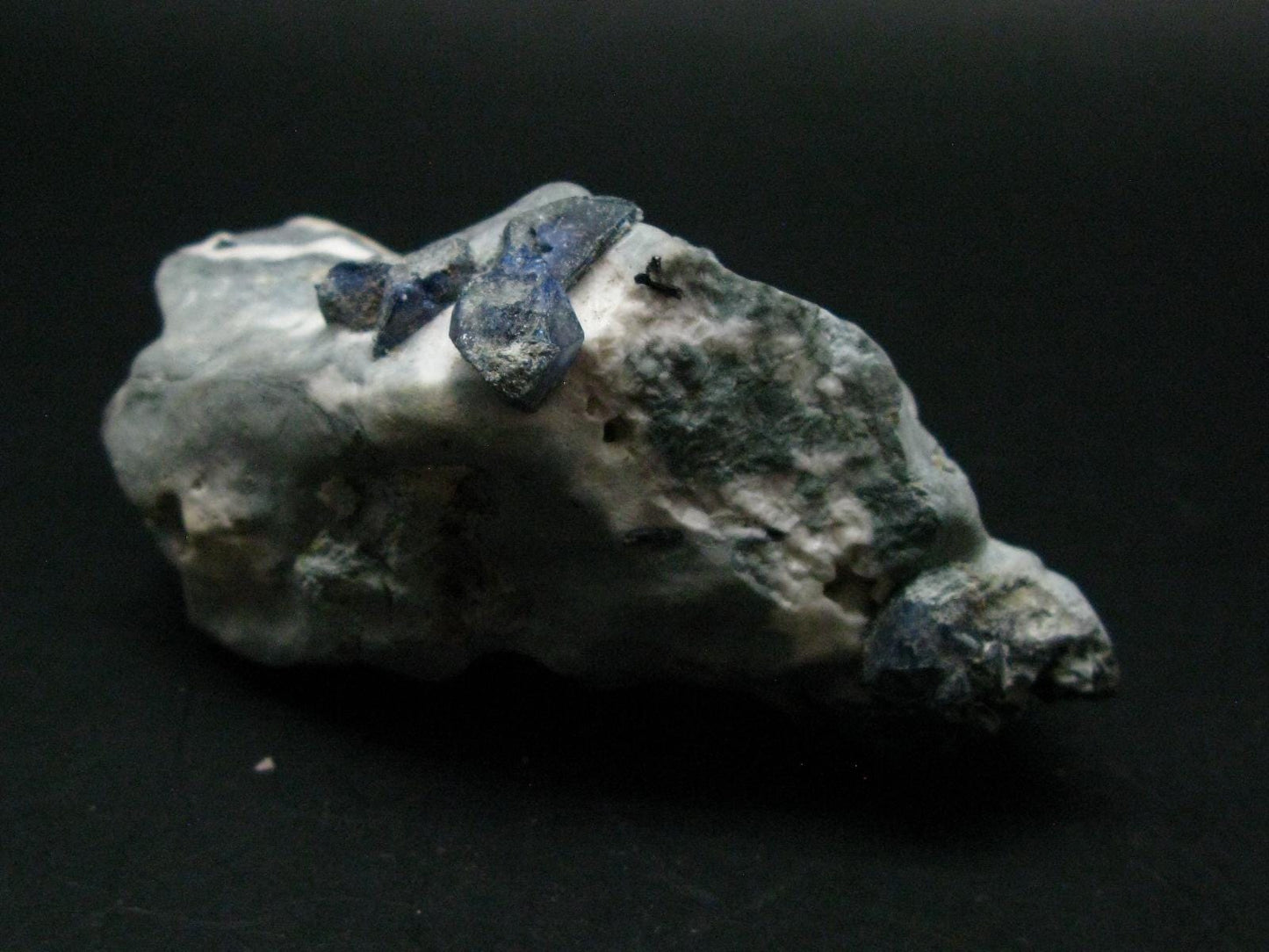 Benitoite and Neptunite on Natrolite Cluster From California - 1.5" - 10.35 Grams