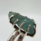 Grandidierite Ring Raw Blue Green Gemstone Silver Ring Natural Crystal Statement Jewelry Gift