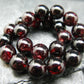 Gem Garnet Almandine Genuine Bracelet ~ 7 Inches ~ 8mm Round Beads