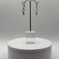 Sterling Silver Moldavite Drop Earrings - Weight 4.20 Grams