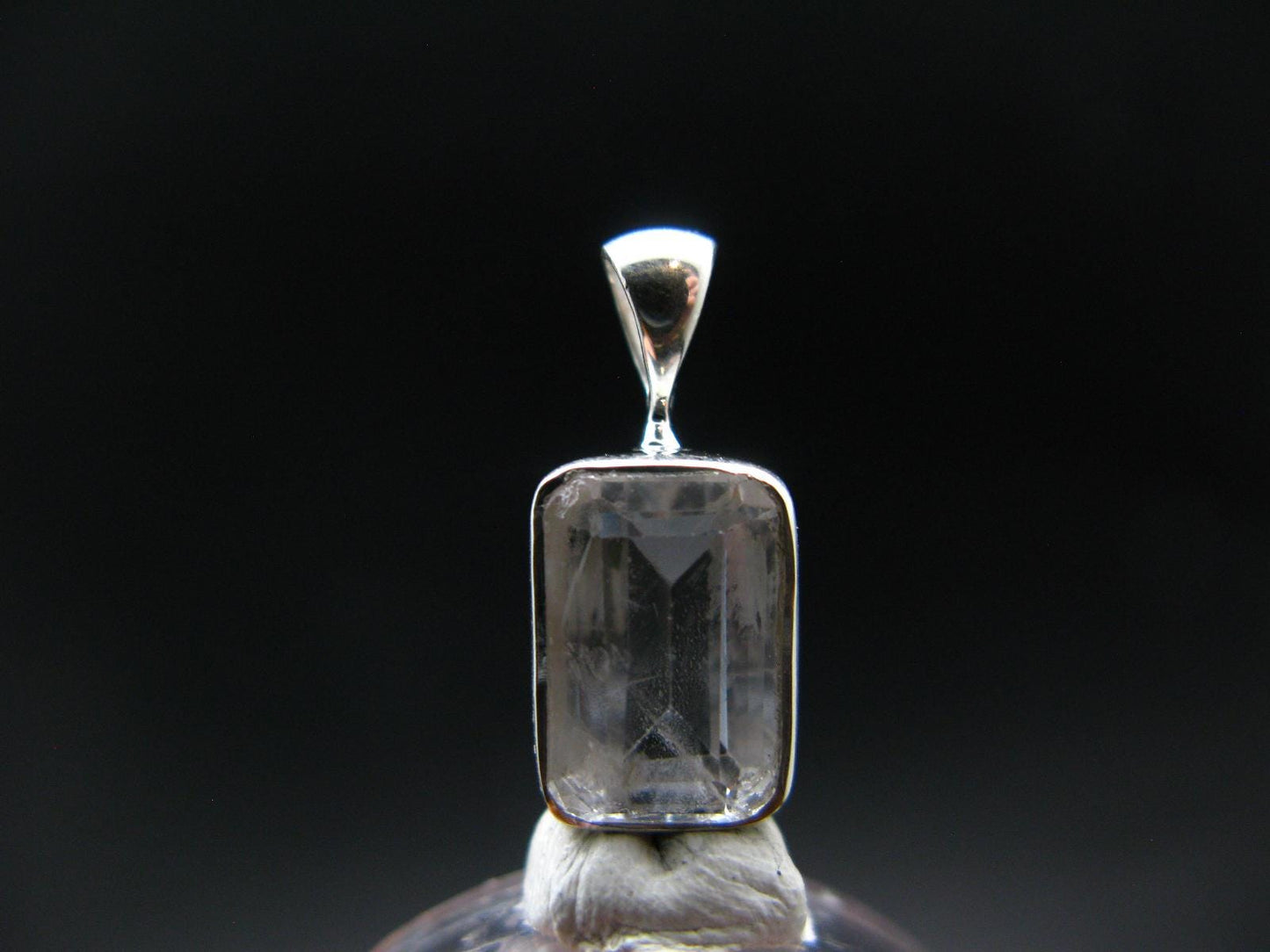 Gem Phenakite Phenacite 3.59 Carats Facetted Pendant from Russia - 1.47 Grams - 0.7"