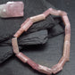 Pink Tourmaline Genuine Bracelet ~ 7 Inches ~ 12mm Crystal Beads