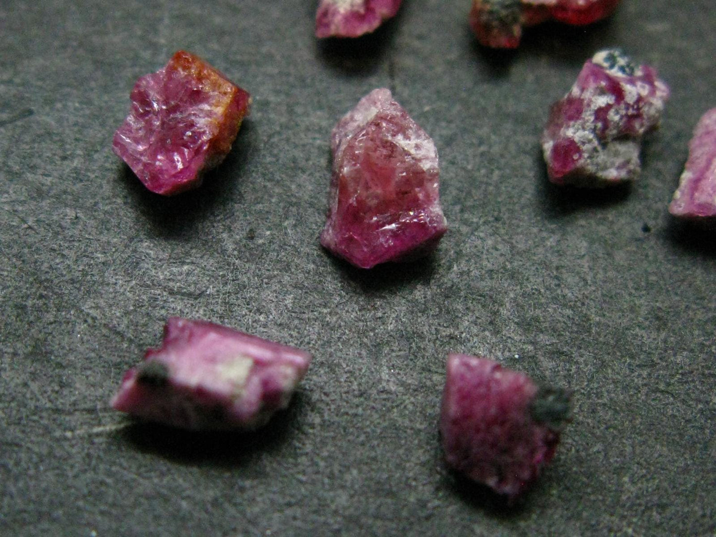 Nice Lot of 10 Bixbite Red Emerald Beryl Crystals From Utah USA - 6.31 Carats